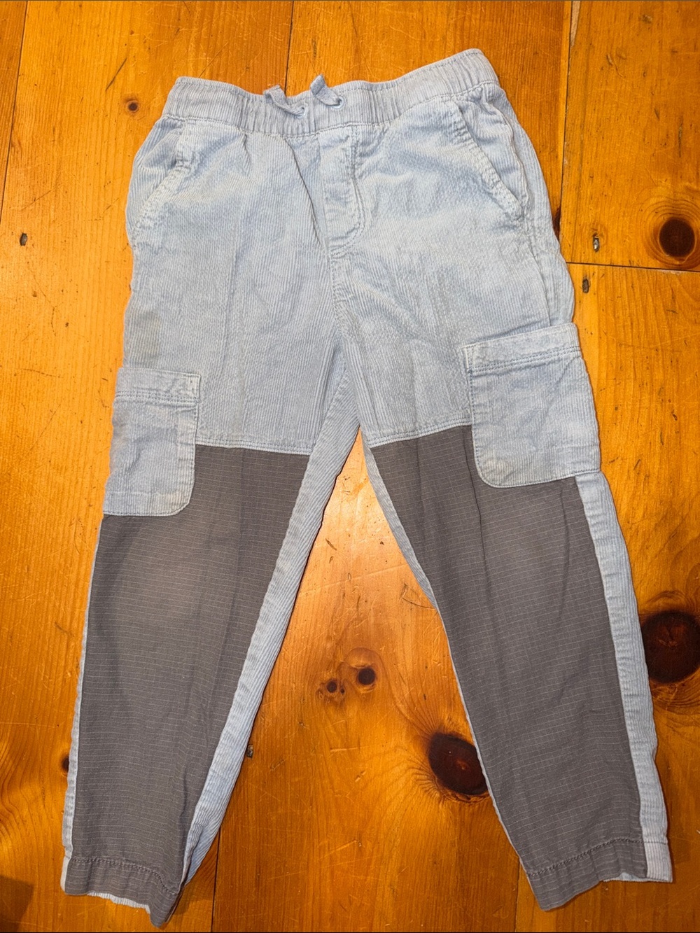 Hanna Anderson Ripstop pull on pants, cotton stretch, corduroy Grey size 5